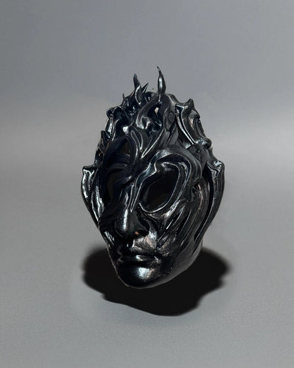 Mask of the Shadows - Dark venetian volatile head, shadow mask, handcrafted, for cosplay and fantasy events
