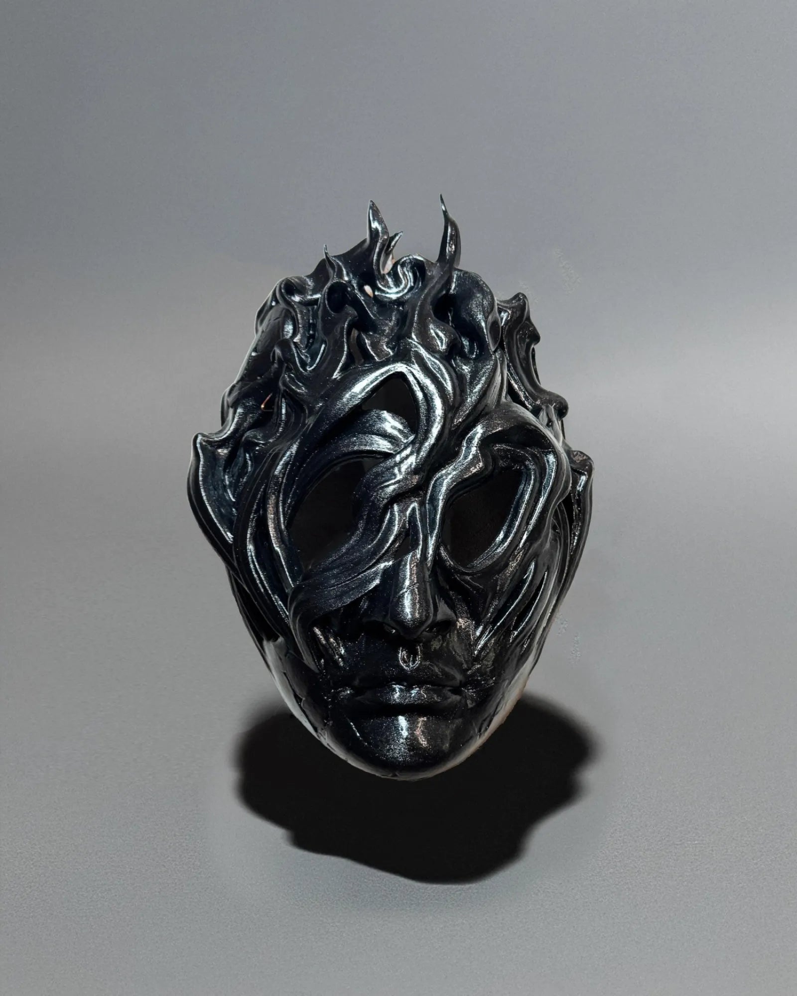 Mask of the Shadows - Dark venetian volatile head, shadow mask - Venemask