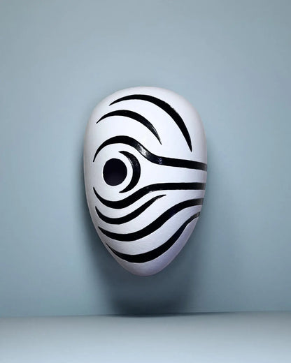 Obito Mex; Anime Akatsuki Cosplay Prop, Handmade Japanese Style mask, handcrafted venetian design for cosplay and fantasy.