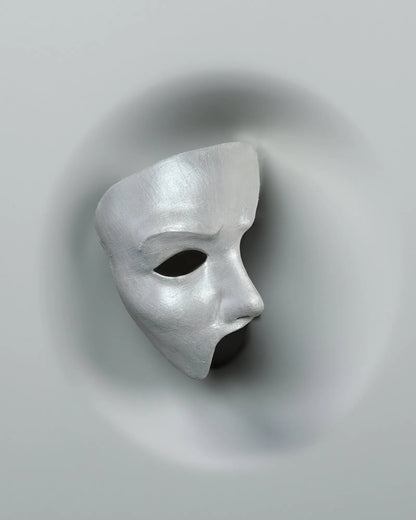 Phantom of the Opera Movie; White Half Face Erik Ghost Musical Mask - Venemask