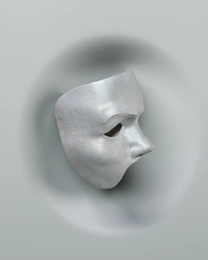 Phantom of the Opera Movie; White Half Face Erik Ghost Musical Mask - Venemask