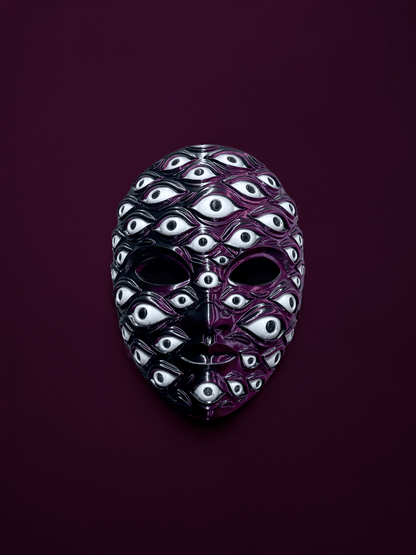 PRE-COLORED Multicolor; Psychedelic All Eyes Cosmic Multi-Eye Mask - Venemask