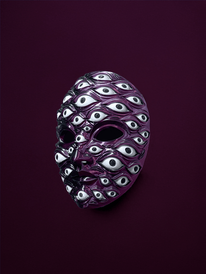PRE-COLORED Multicolor; Psychedelic All Eyes Cosmic Multi-Eye Mask - Venemask