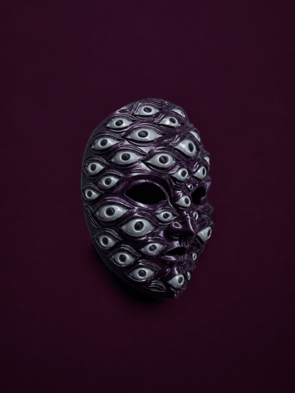 PRE-COLORED Multicolor; Psychedelic All Eyes Cosmic Multi-Eye Mask - Venemask