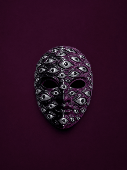 PRE-COLORED Multicolor; Psychedelic All Eyes Cosmic Multi-Eye Mask - Venemask