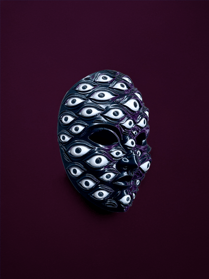 PRE-COLORED Multicolor; Psychedelic All Eyes Cosmic Multi-Eye Mask - Venemask