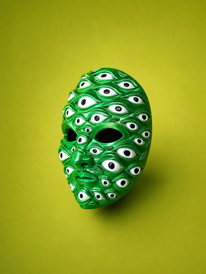 PRE-COLORED Multicolor; Psychedelic All Eyes on me Cosmic Multi-Eye Mask - Venemask