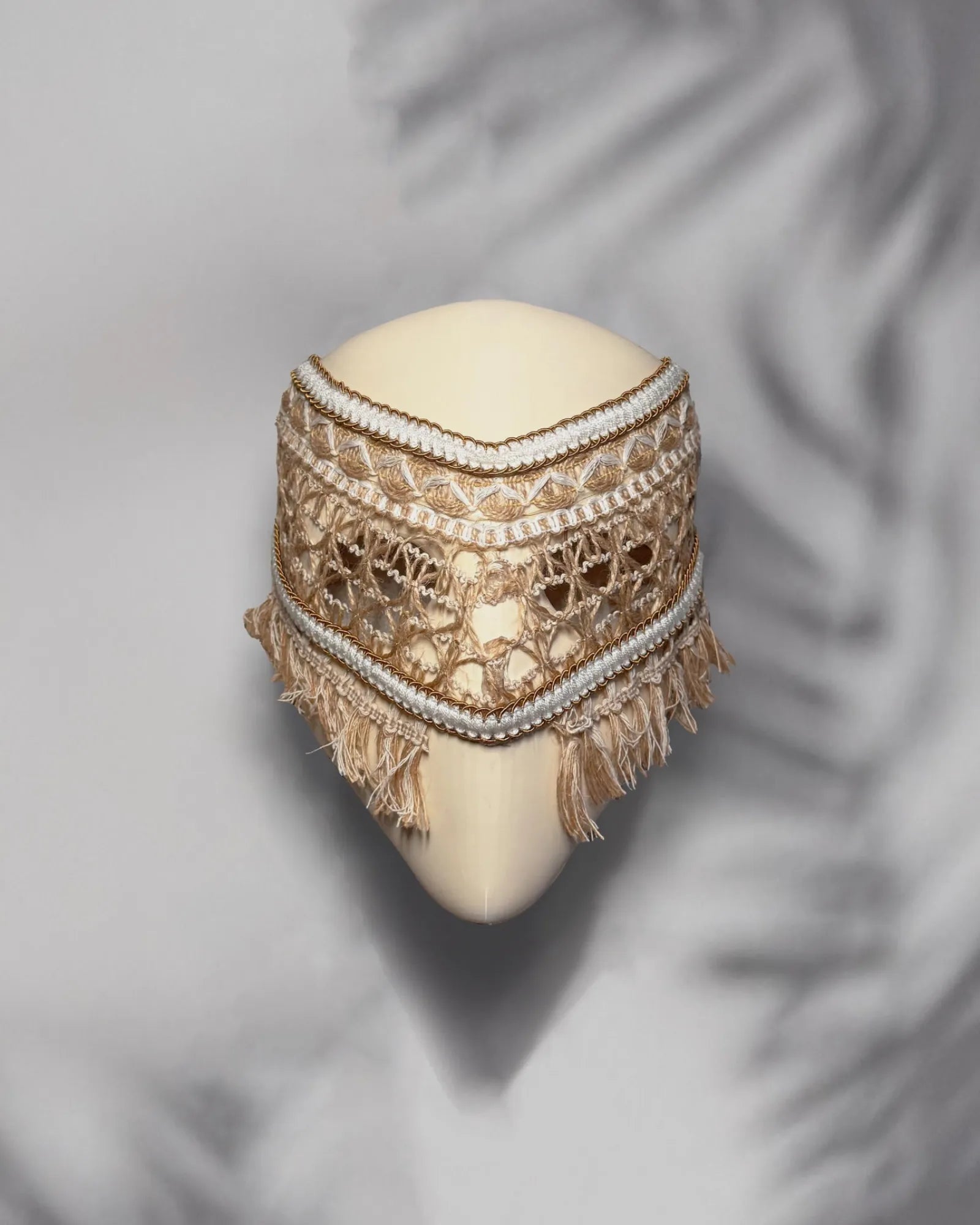 Rustic Ethnic Woven Boho Style; Handcrafted Bohemian, Nature - Inspired Festival Mask - Venemask