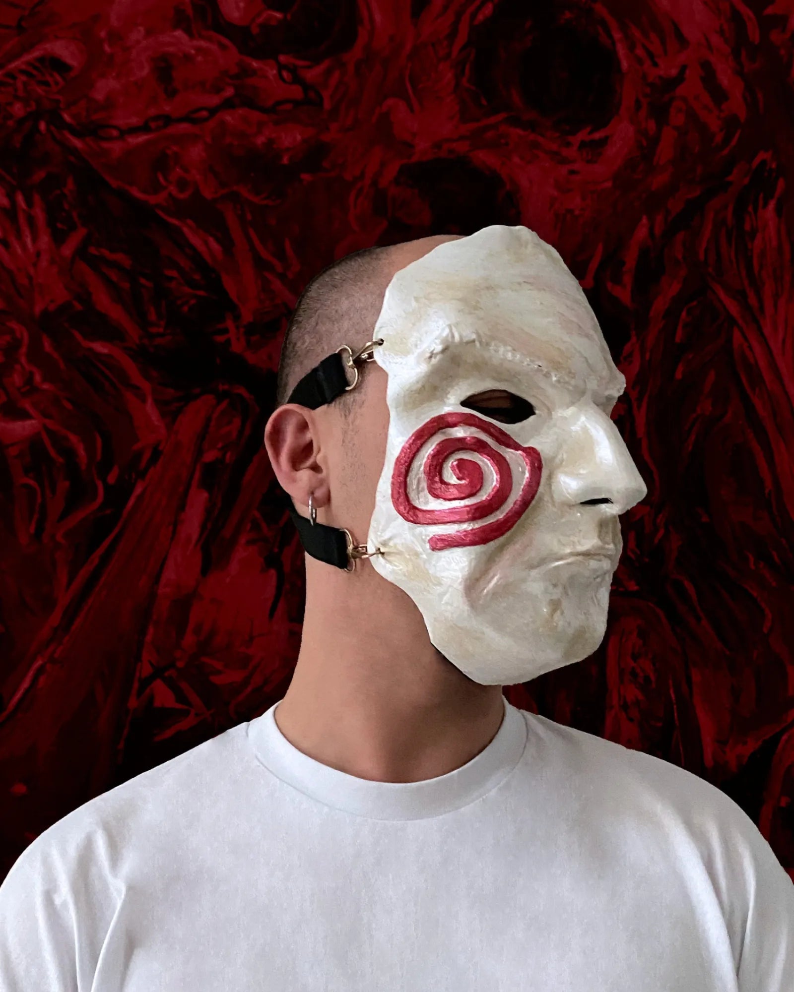 Saw X Jigsaw Billy; Authentic Spooky Horror Cosplay mask - Collector's Quality handcrafted Venetian mask for cosplay