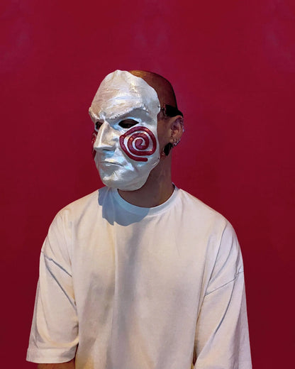 Saw X Jigsaw Billy; Authentic Spooky Horror Cosplay mask - Collector's Quality handcrafted Venetian fantasy cosplay mask