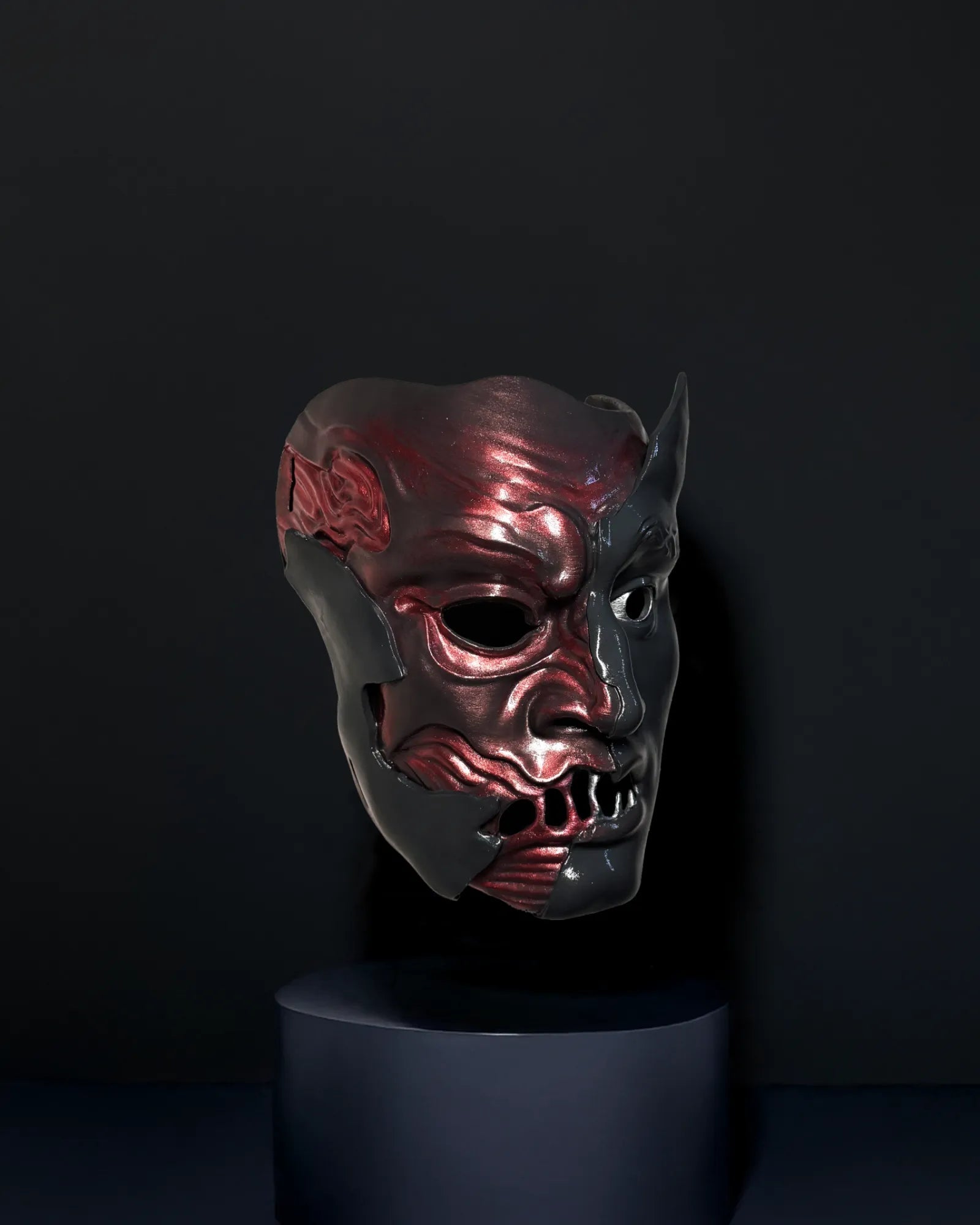 Slipknot Alessandro Venturella "Vman"; Red and Gray, Two face mask - Venemask