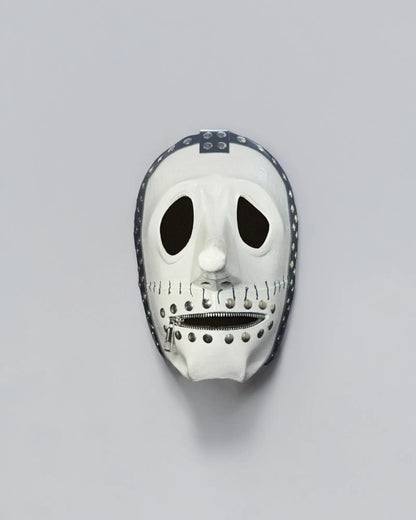 Slipknot Chris Fehn; White and Black, Strange Liar Mask - handcrafted Venetian cosplay mask, fantasy design, ideal for masquerades.