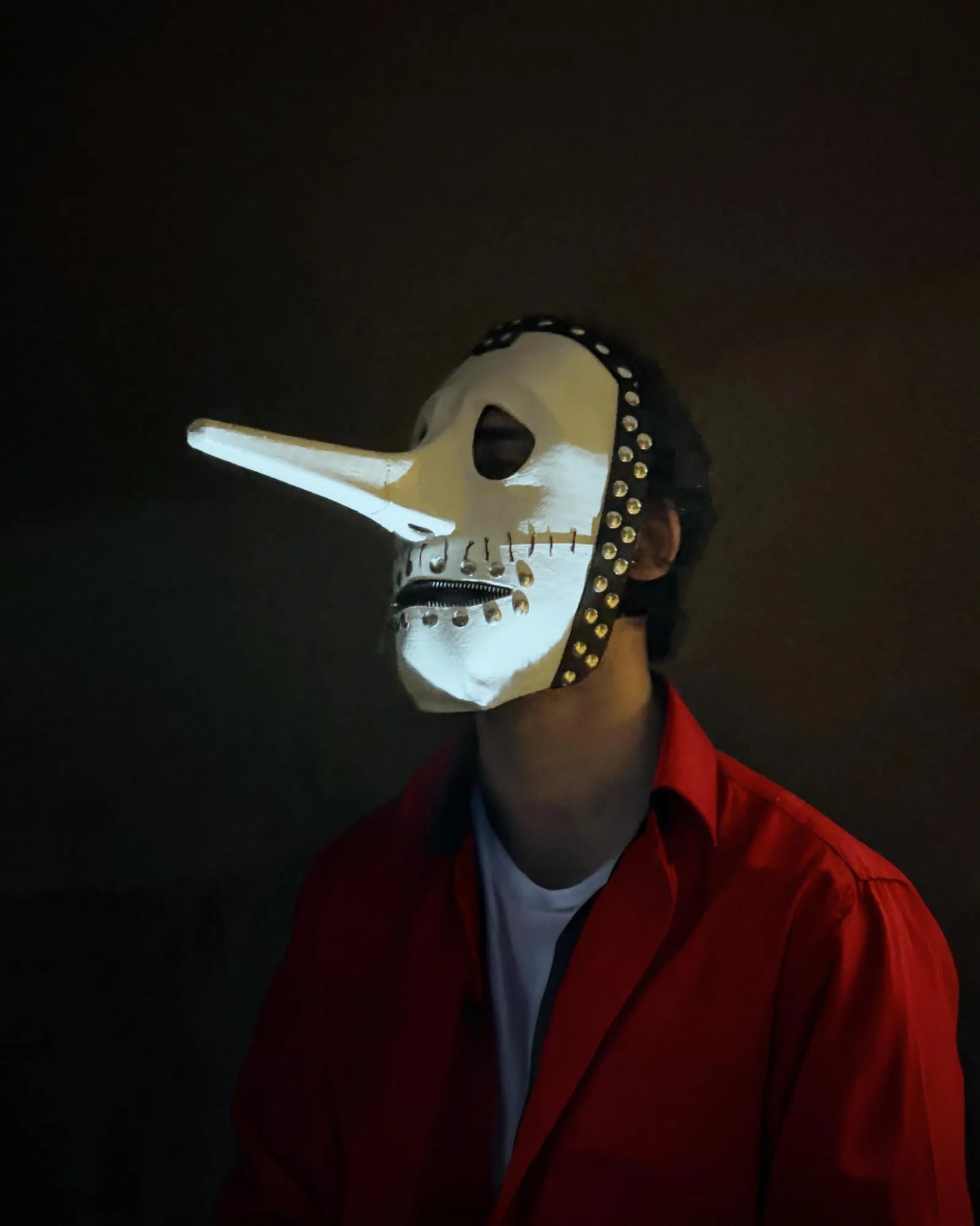 Slipknot Chris Fehn; White and Black, Strange Liar Mask - Venemask