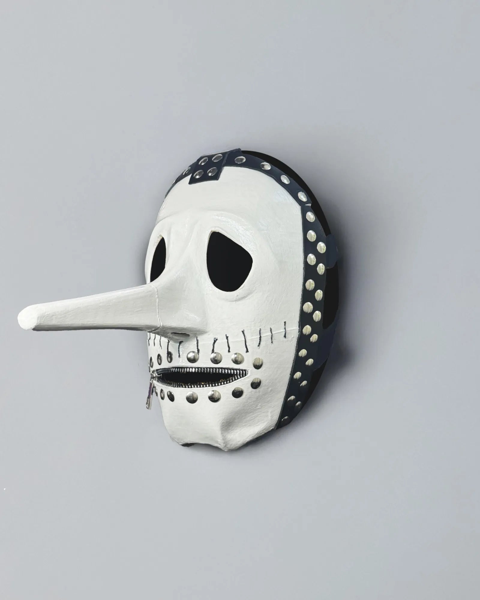 Slipknot Chris Fehn; White and Black, Strange Liar Mask handcrafted Venetian cosplay fantasy