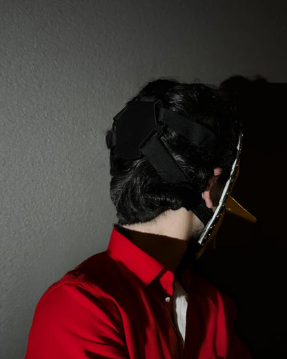 Slipknot Chris Fehn; White and Black, Strange Liar Mask handcrafted Venetian cosplay mask