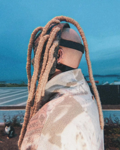 Slipknot Corey Taylor 25th Anniversary Mask; Dreadlocks, Scarecrow Mask, handcrafted Venetian cosplay accessory with long elastic bands.