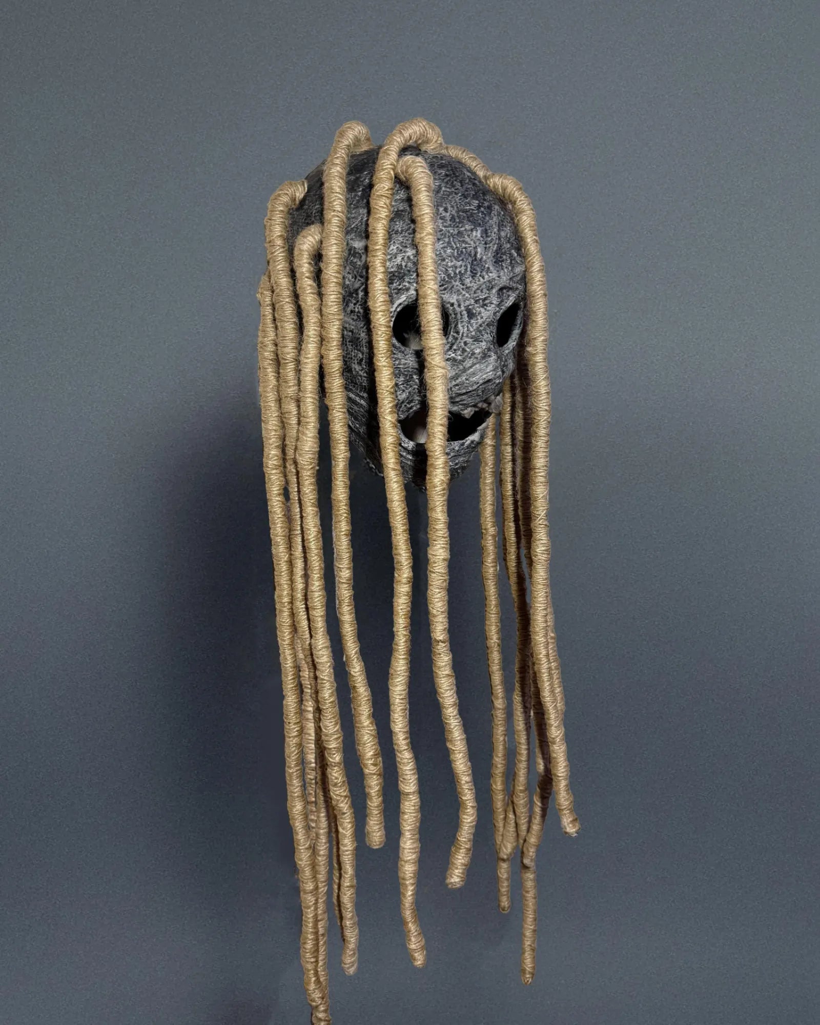 Slipknot Corey Taylor 25th Anniversary Mask; Dreadlocks, Scarecrow Mask, handcrafted Venetian mask for cosplay and fantasy events.