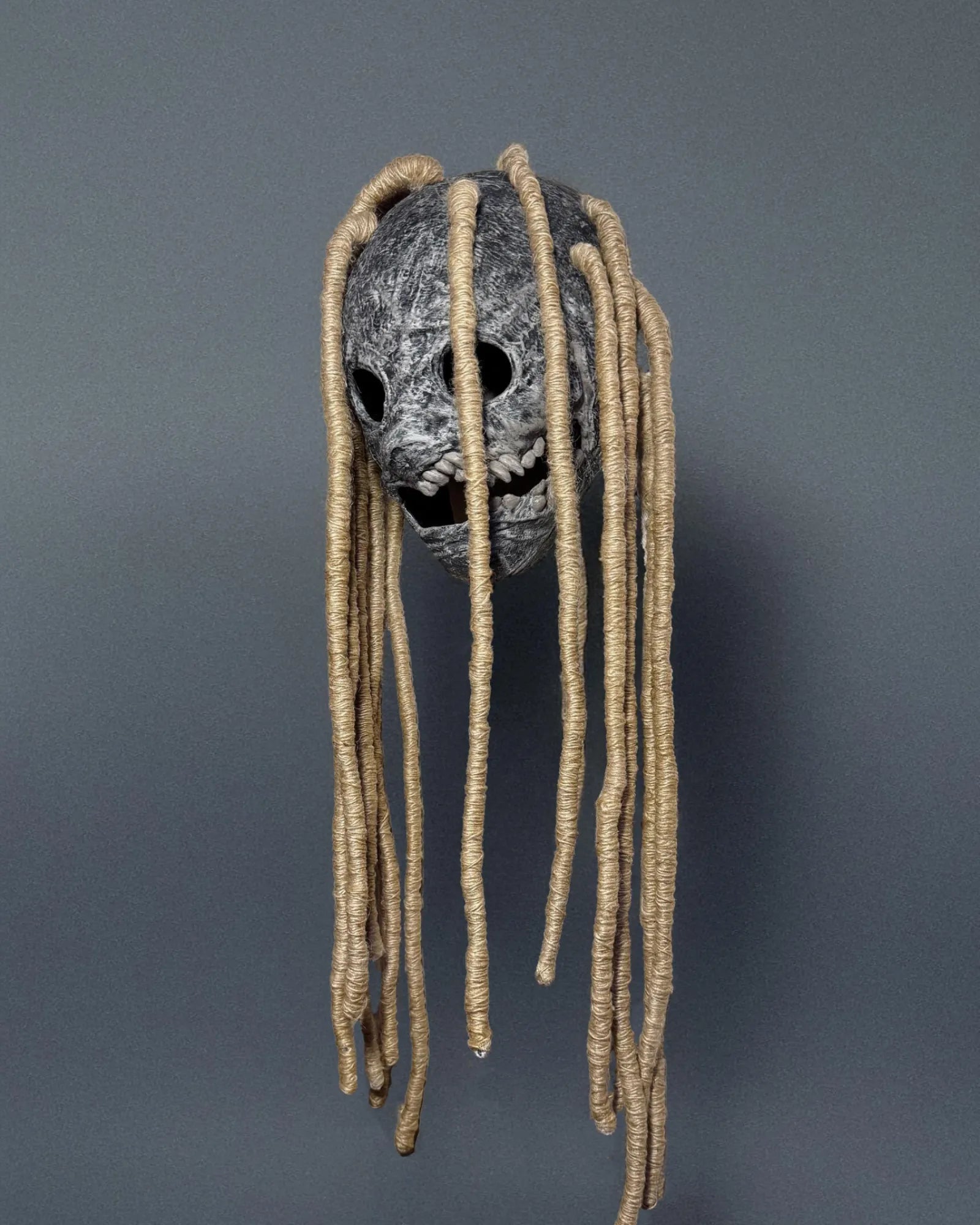 Slipknot Corey Taylor 25th Anniversary Mask; Dreadlocks, Scarecrow Mask - handcrafted Venetian cosplay fantasy mask with acrylic colors.