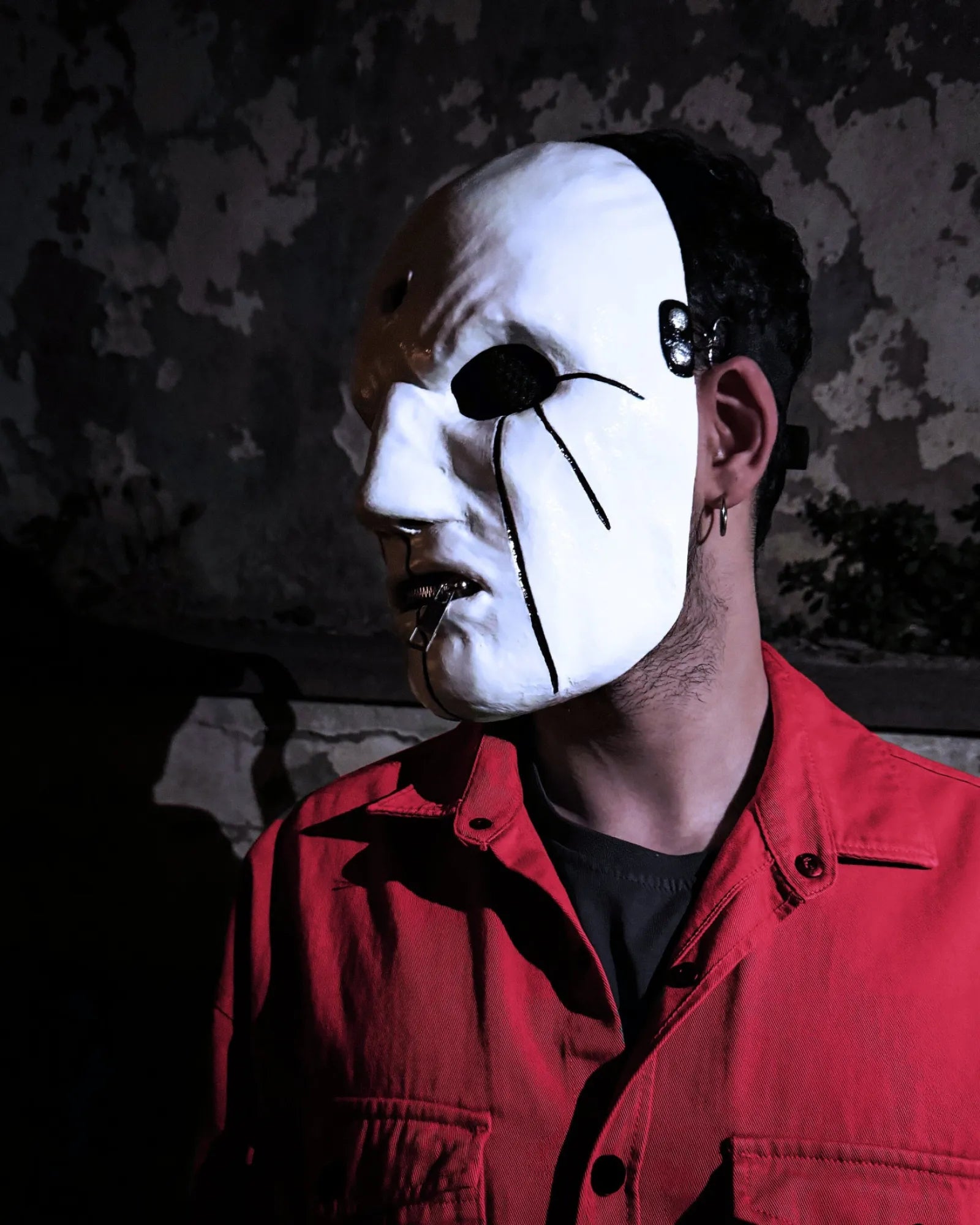 Slipknot Eloy Casagrande; White and Black - New Original Pattern Mask handcrafted Venetian cosplay fantasy