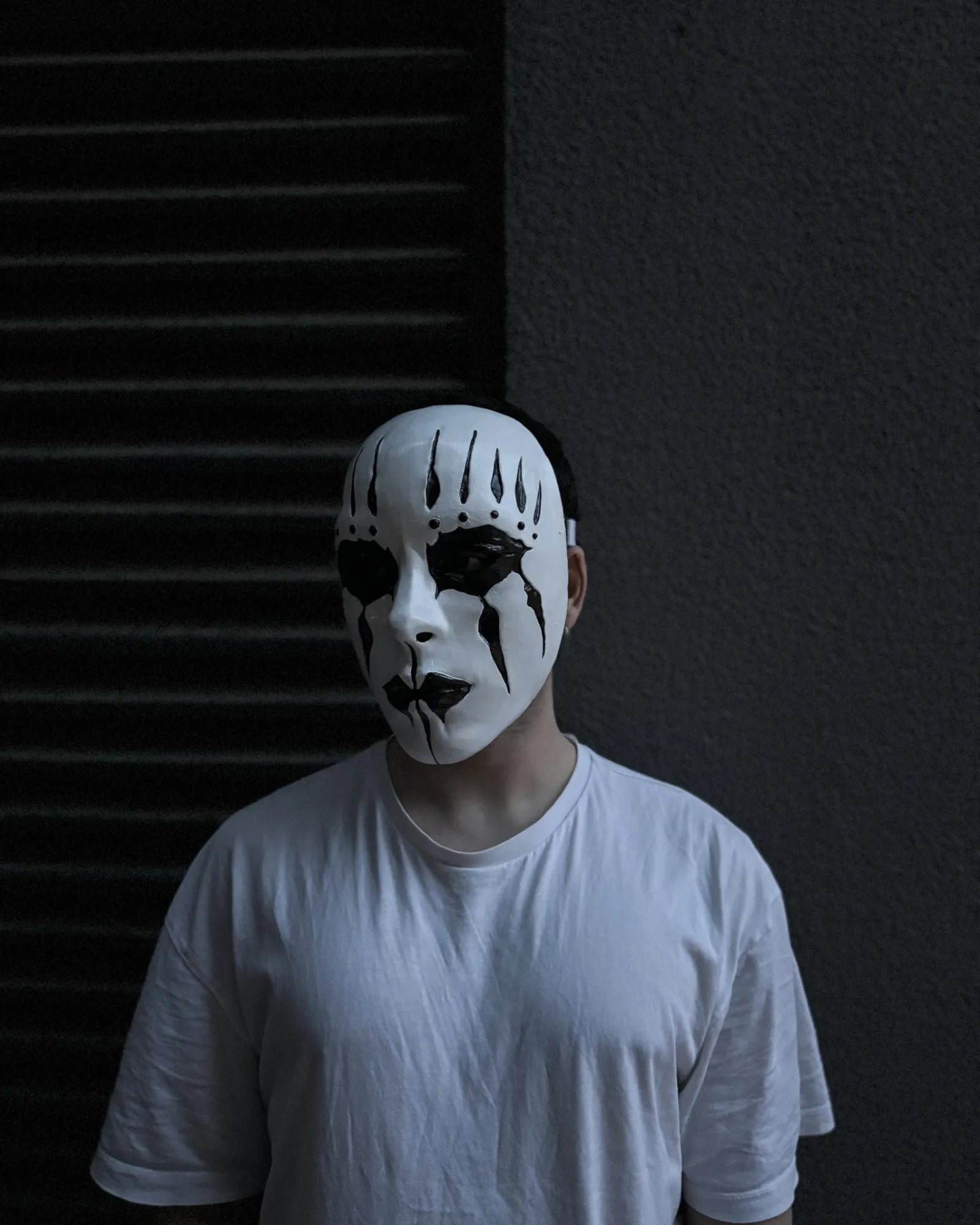 Slipknot Joey Jordison Mask - White and Black Mask - Metal Music Band Mask - Venemask