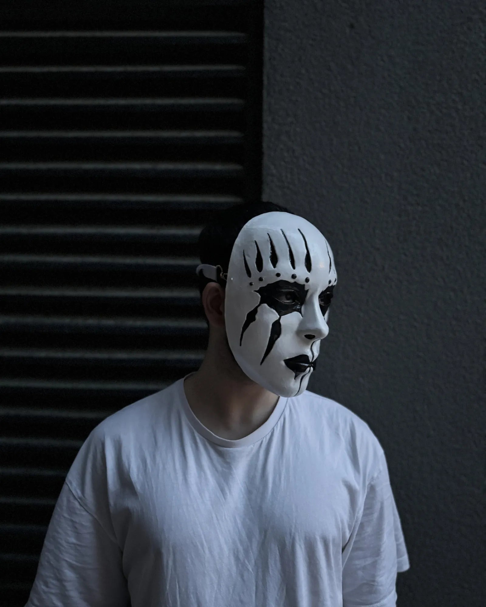 Slipknot Joey Jordison Mask - White and Black Mask - Metal Music Band Mask handcrafted Venetian cosplay fantasy mask