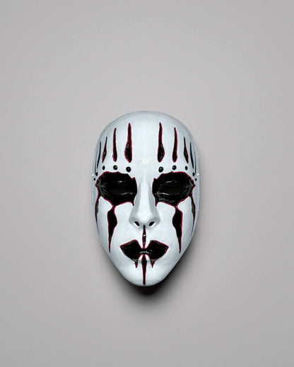 Slipknot Joey Jordison; White and Black with Red Lines Metal Music mask, handcrafted venetian cosplay fantasy mask