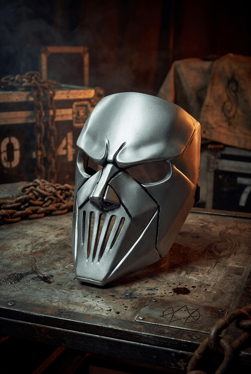 Slipknot Mick Thomson; Silver Color, Metal Music Band Mask - Venemask