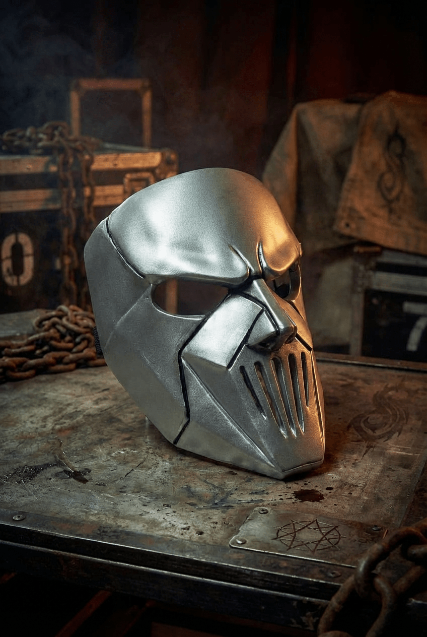 Slipknot Mick Thomson; Silver Color, Metal Music Band Mask - Venemask