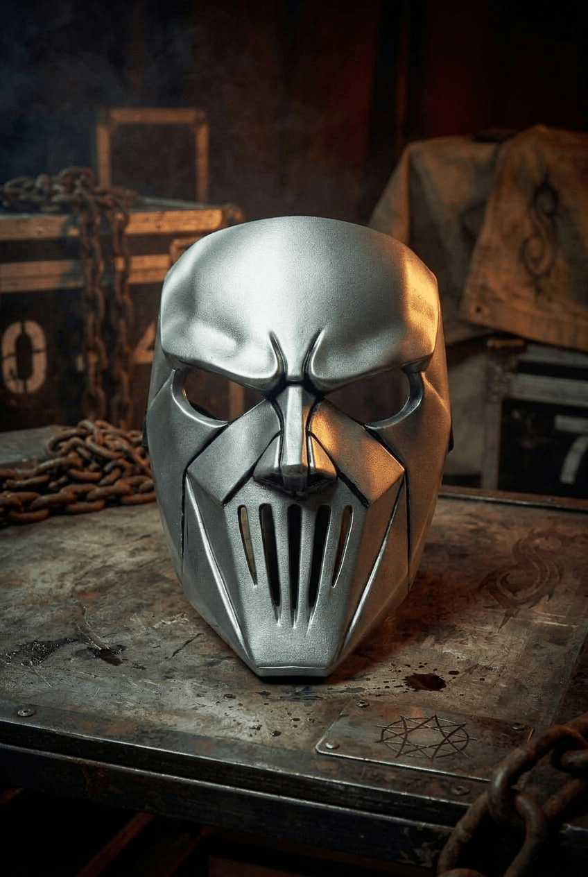 Slipknot Mick Thomson; Silver Color, Metal Music Band Mask - Venemask