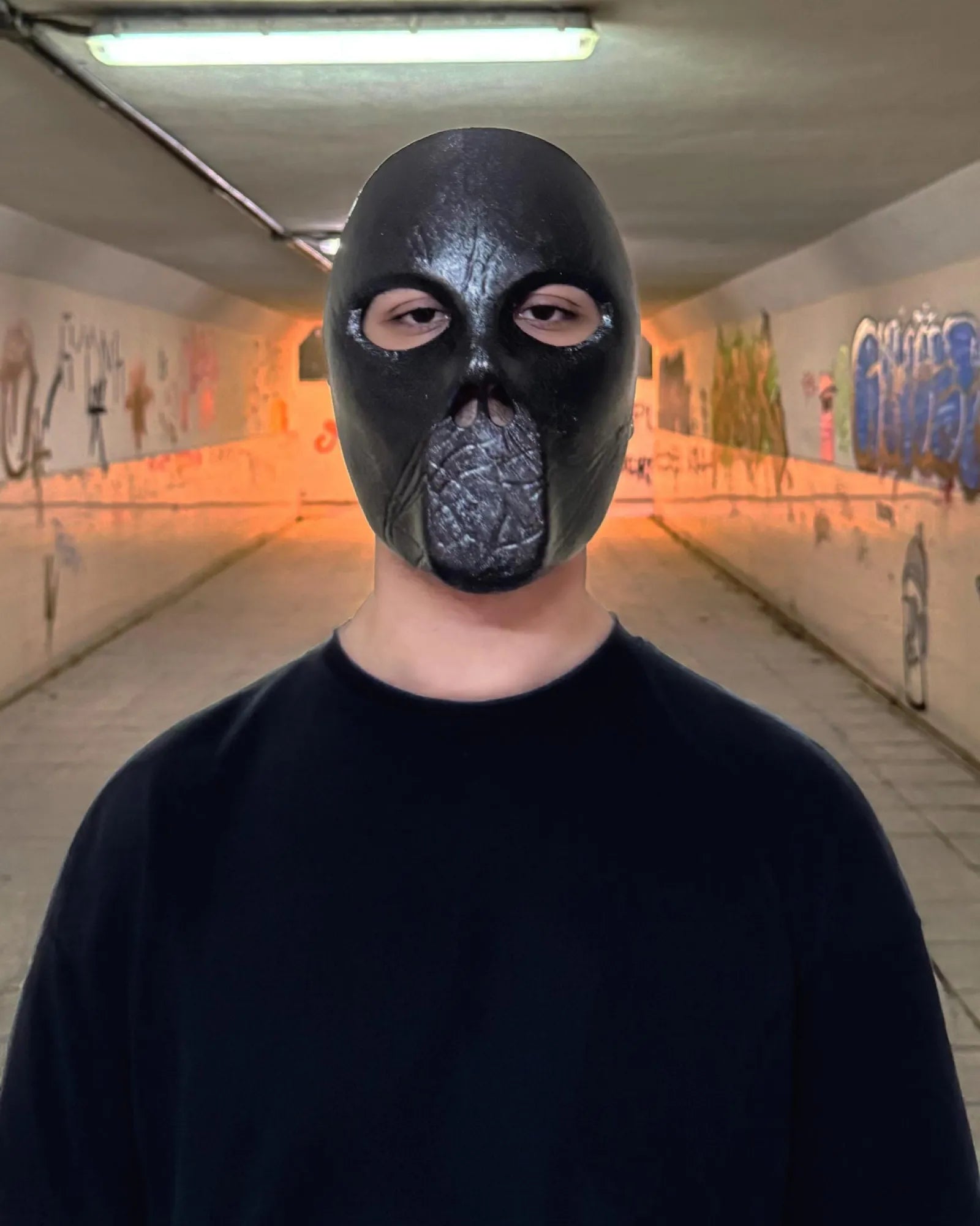 Slipknot Paul Gray; Cracked detail, IOWA Black Metal Music Mask - Venemask