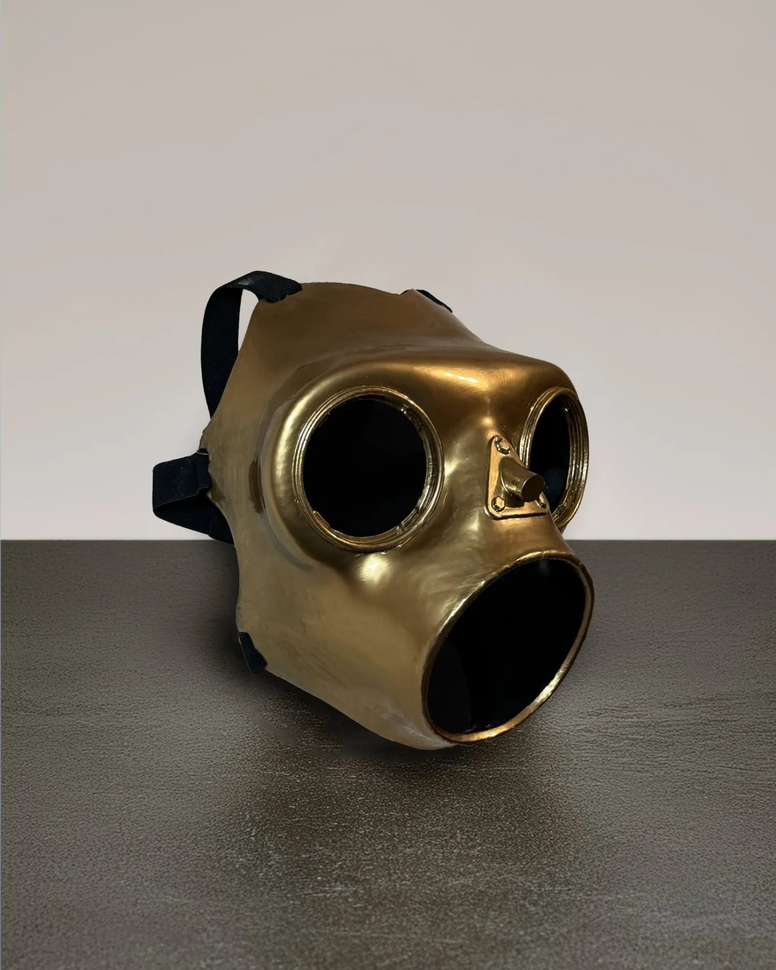 Slipknot Sid Wilson; Gold Gas Mask, Metal Music Band Mask, handcrafted Venetian cosplay fantasy accessory