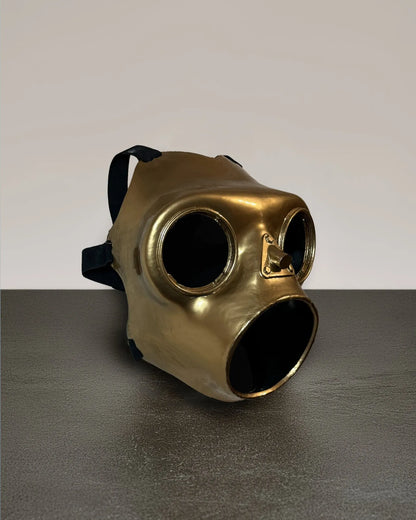 Slipknot Sid Wilson; Gold Gas Mask, Metal Music Band Mask, handcrafted Venetian cosplay fantasy accessory
