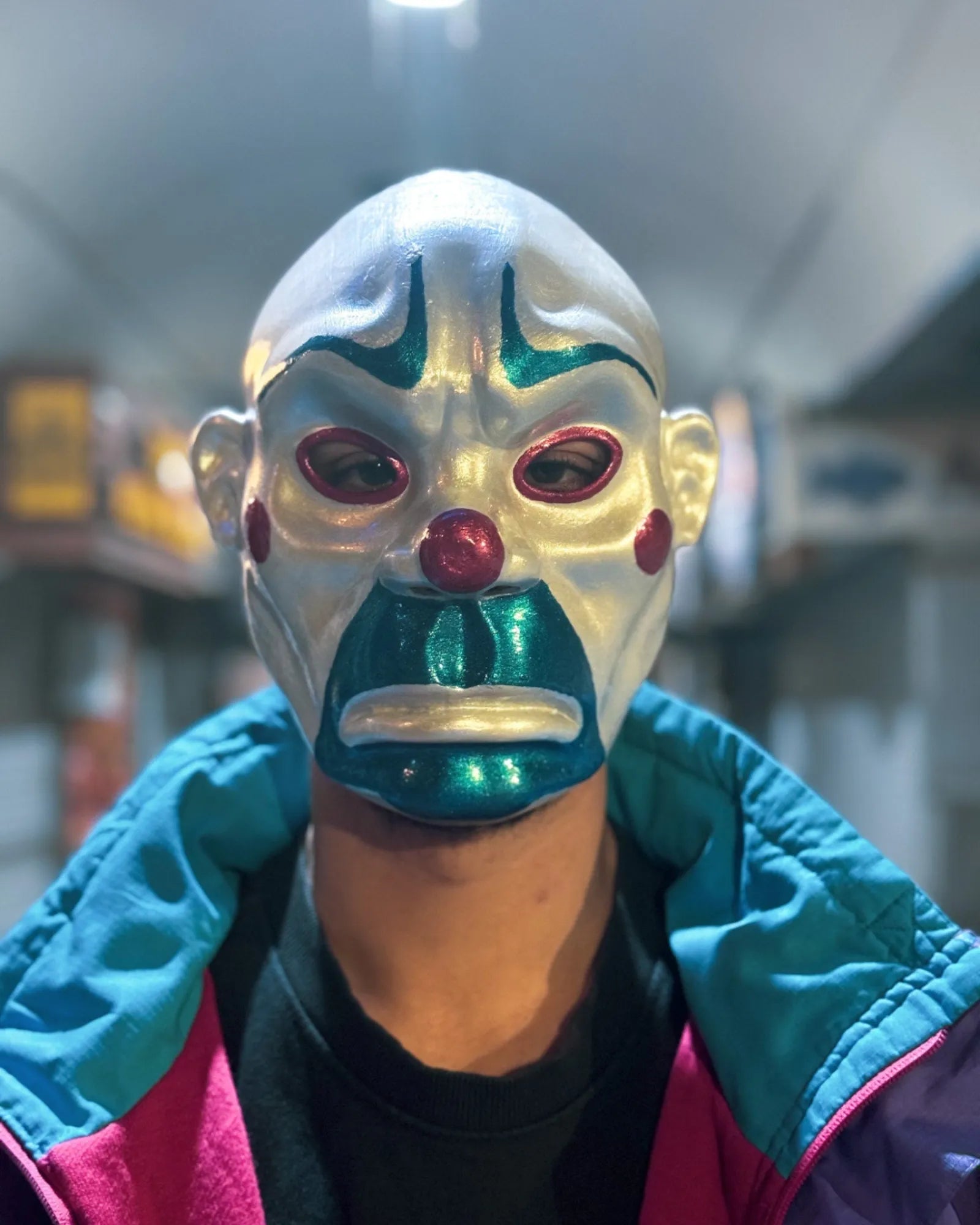 The Bozo Joker; Iconic Villain Face, Handcrafted Detailed Clown mask - Venemask