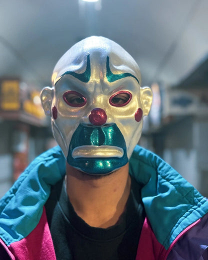 The Bozo Joker; Iconic Villain Face, Handcrafted Detailed Clown mask - Venemask