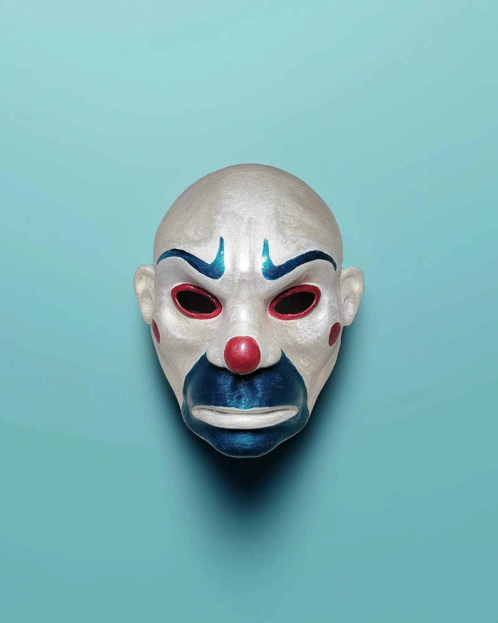 The Bozo Joker; Iconic Villain Face, Handcrafted Detailed Clown mask - Venemask