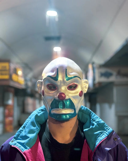 The Bozo Joker; Iconic Villain Face, Handcrafted Detailed Clown mask - Venemask