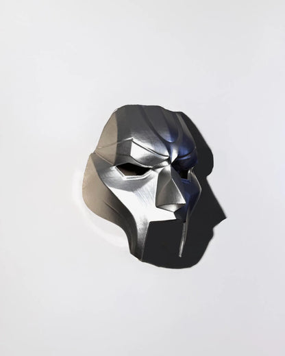 The Weeknd Gladiator Chrome MF Doom Inspired from the After Hours Till Dawn Tour; Metal Look mask, handcrafted Venetian for cosplay.