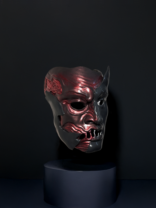 Slipknot Alessandro Venturella "Vman" New Mask - Red and Gray - Two face mask