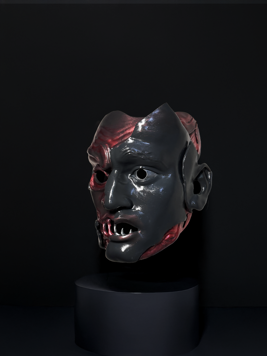Slipknot Alessandro Venturella "Vman" New Mask - Red and Gray - Two face mask - Metal band mask - masquerade, party mak - halloween