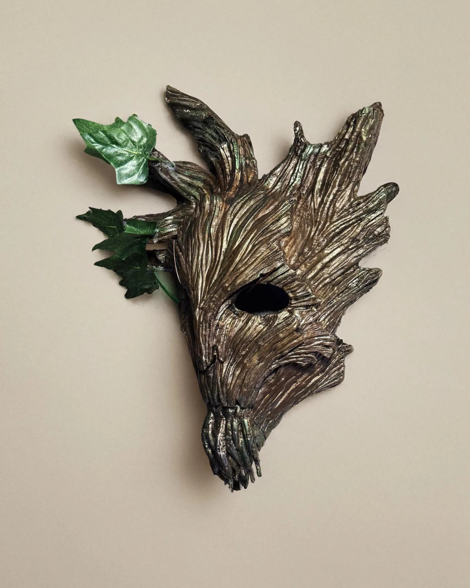 Warrior of Forest Warden; Wood texture, Forest spirit Mask - Venemask