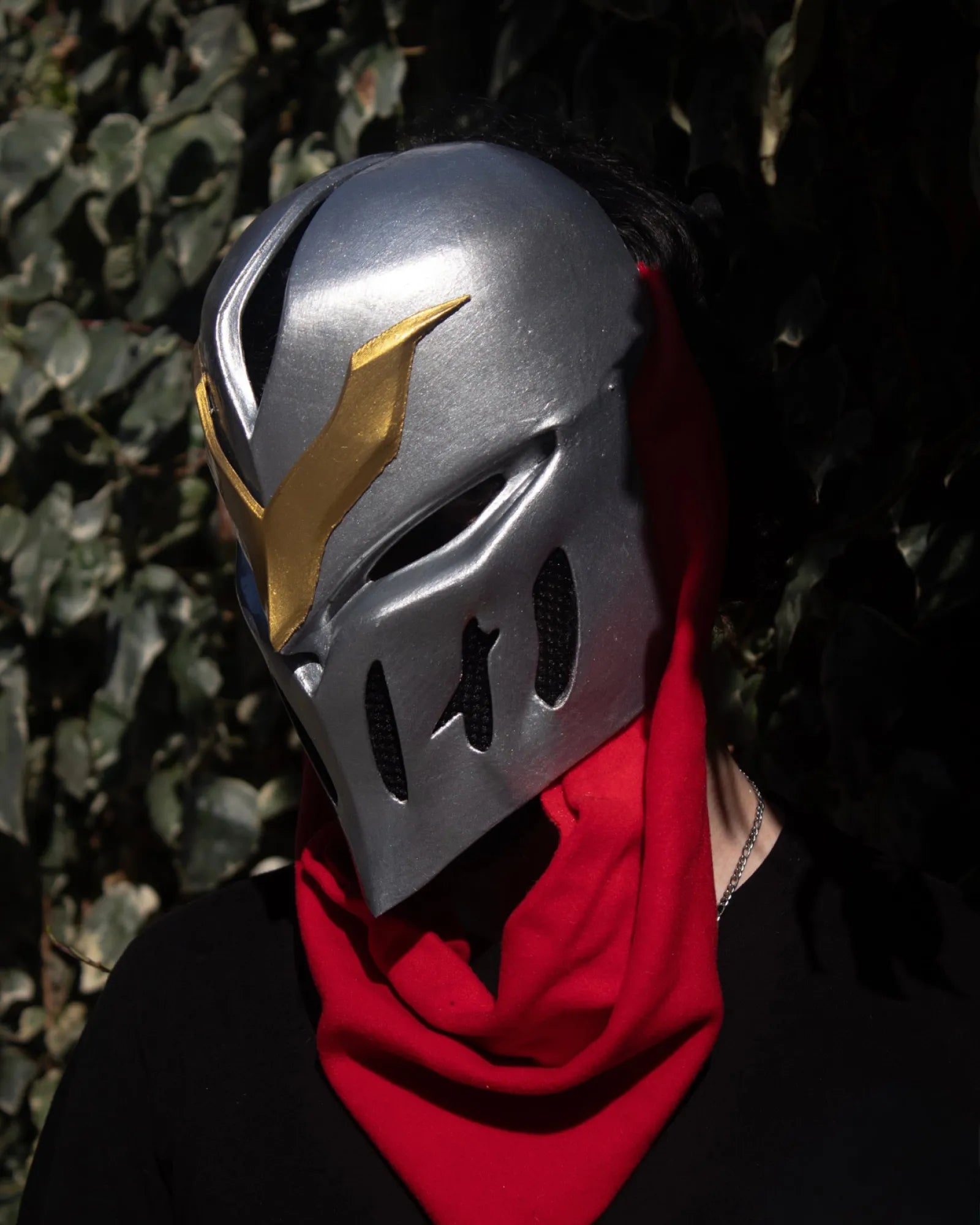 Zed League of Legends; Cosplay Wearable Helmet Mask, handcrafted Venetian fantasy mask perfect for cosplay or masquerades.