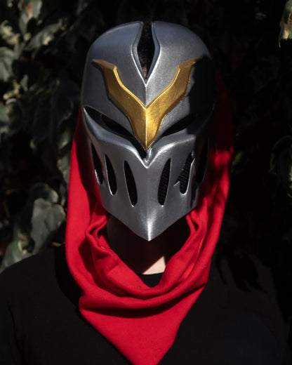Zed League of Legends; Cosplay Wearable Helmet Mask - Handcrafted Venetian fantasy mask perfect for cosplay or decor.